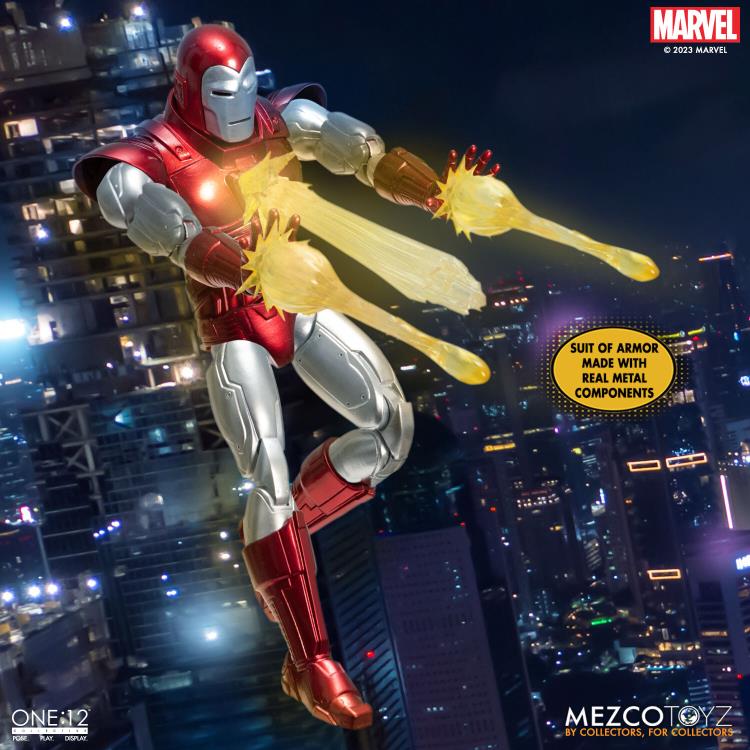IRON MAN SILVER CENTURION MEZCO ONE:12