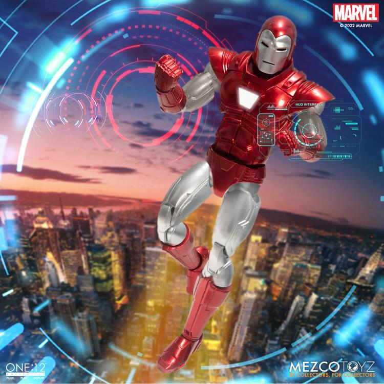 IRON MAN SILVER CENTURION MEZCO ONE:12
