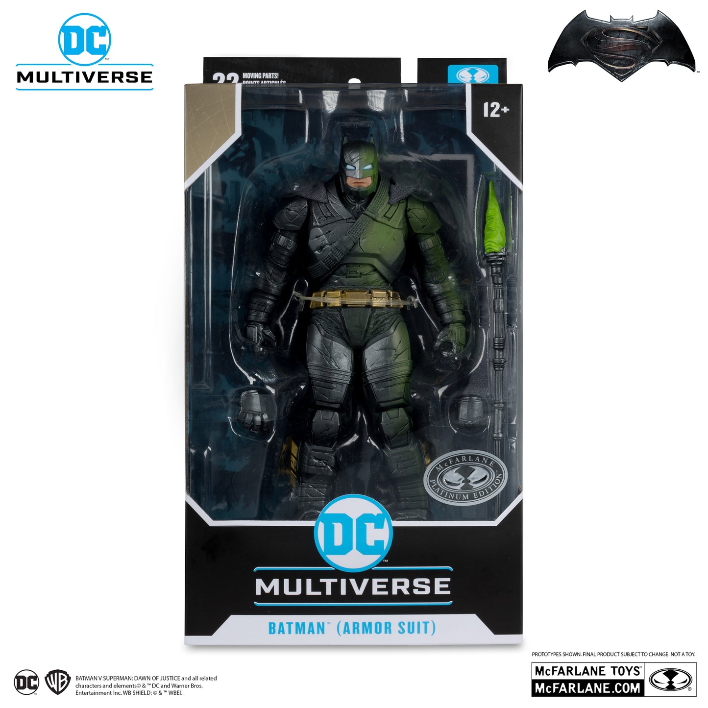 SUPERMAN FALSE GOD Y BATMAN ARMORED EDICION PLATINUM SET BVS DAWN OF JUSTICE DC MULTIVERSE
