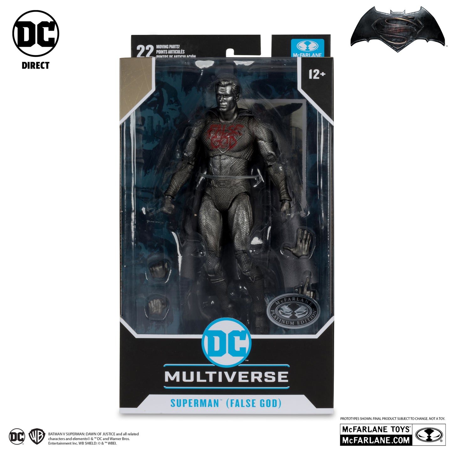 SUPERMAN FALSE GOD Y BATMAN ARMORED EDICION PLATINUM SET BVS DAWN OF JUSTICE DC MULTIVERSE