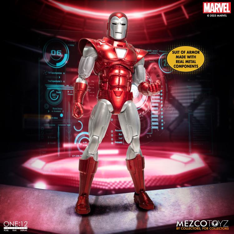 IRON MAN SILVER CENTURION MEZCO ONE:12