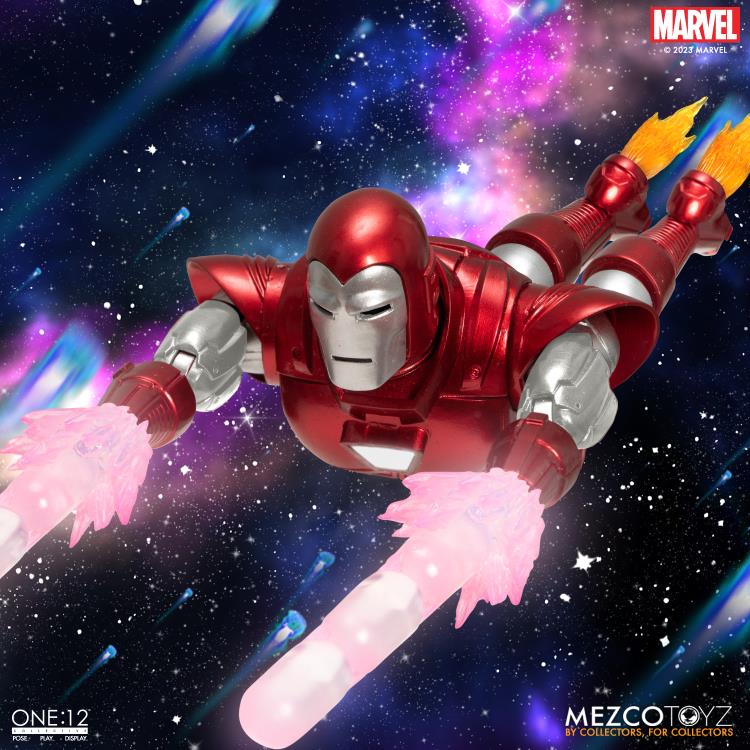 IRON MAN SILVER CENTURION MEZCO ONE:12