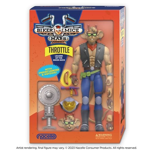 BIKER MICE FROM MARS MOTORATONES MODO THRROTLE VINNIE SET DE 3 FIGURAS NACELLE