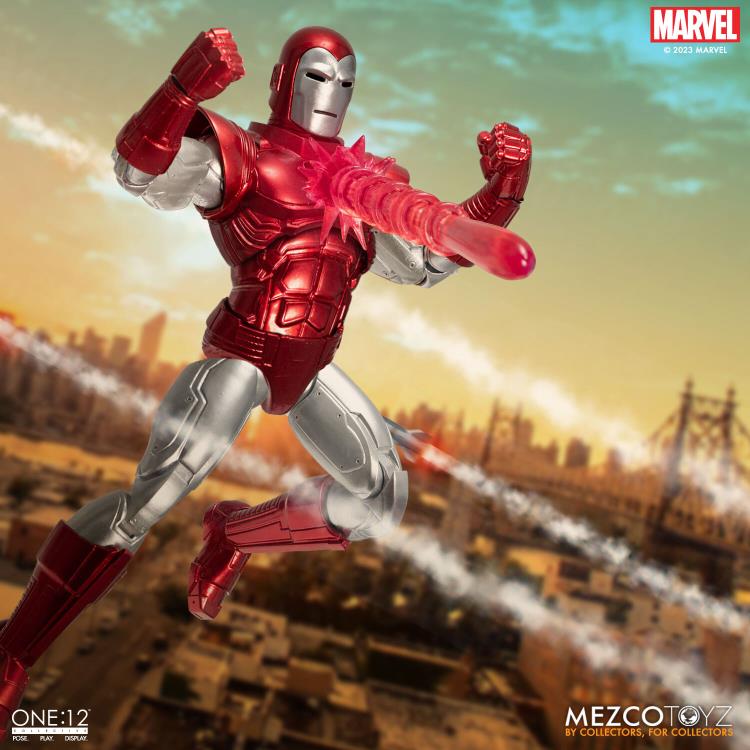 IRON MAN SILVER CENTURION MEZCO ONE:12