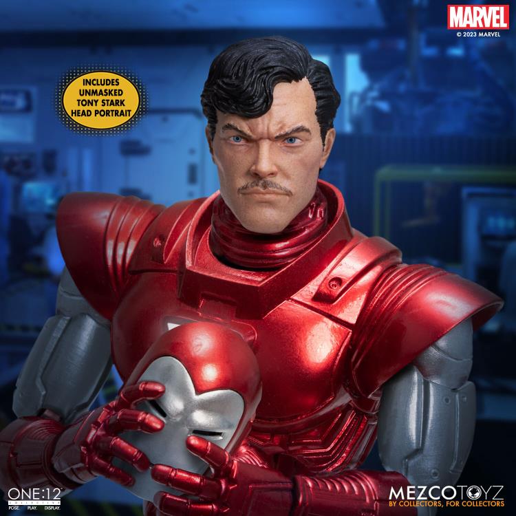IRON MAN SILVER CENTURION MEZCO ONE:12