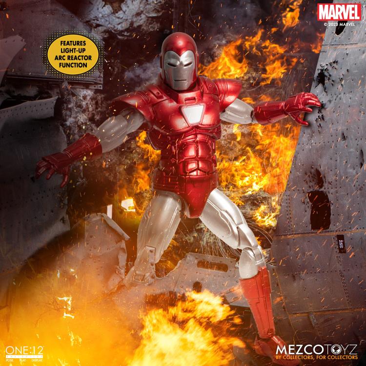 IRON MAN SILVER CENTURION MEZCO ONE:12