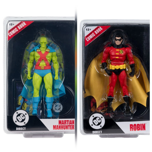 MARTIAN MANHUNTER Y ROBIN SET DOBLE DC MULTIVERSE MCFARLANE PAGE PUNCHERS
