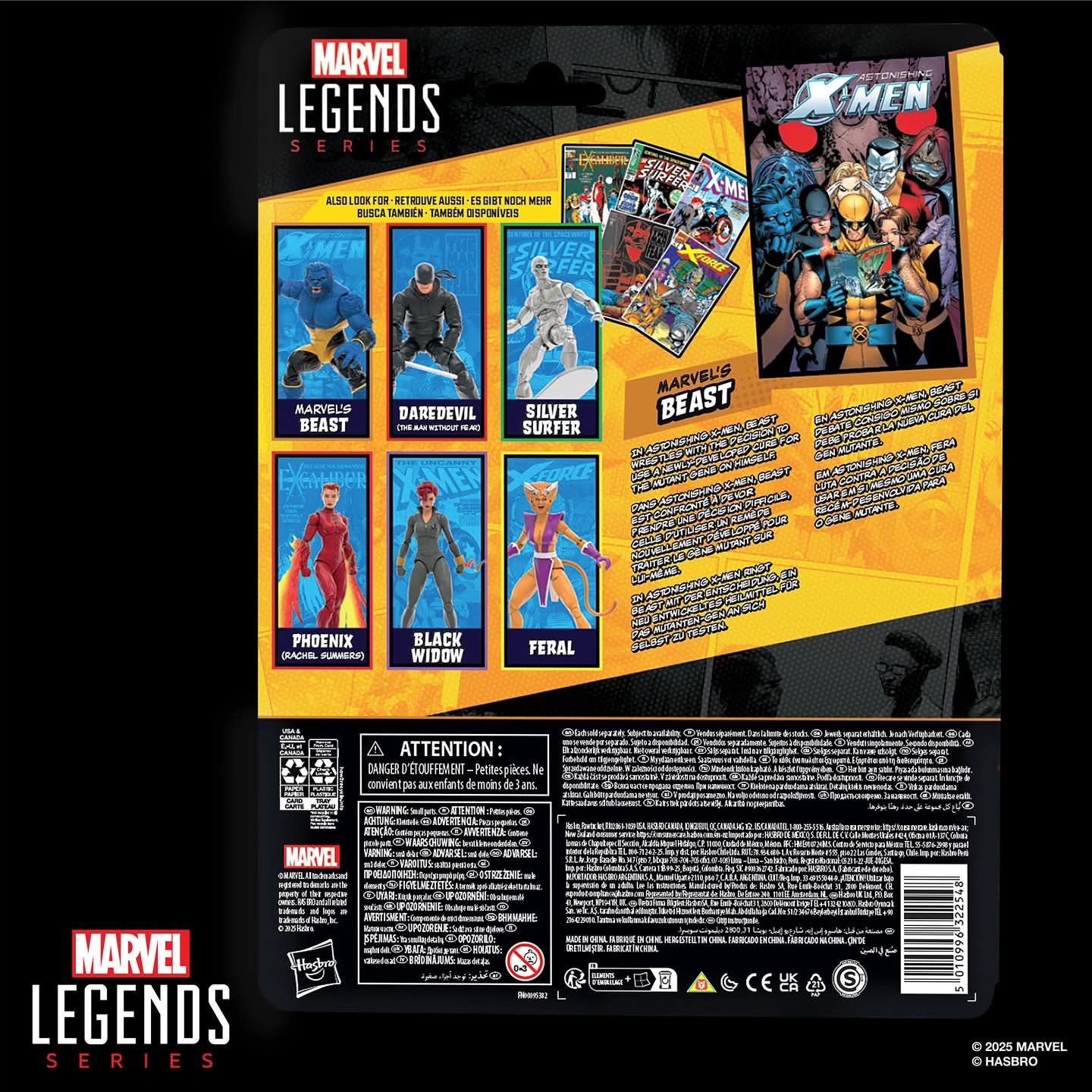 BEAST COMIC INSPIRED WAVE 2 MARVEL LEGENDS HASBRO 6 FIGURAS