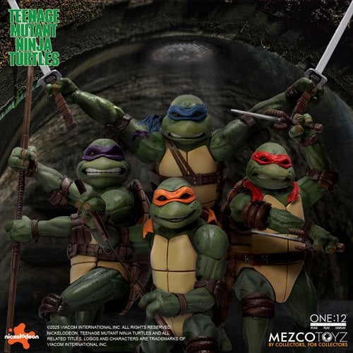 TMNT (1990 MOVIE) DELUXE SET ONE:12 MEZCO