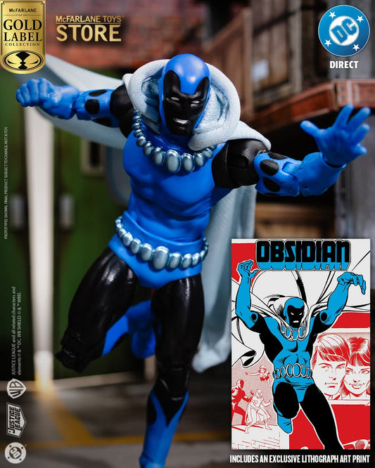 OBSIDIAN DC MULTIVERSE PAGE PUNCHERS GOLD LABEL MCFARLANE