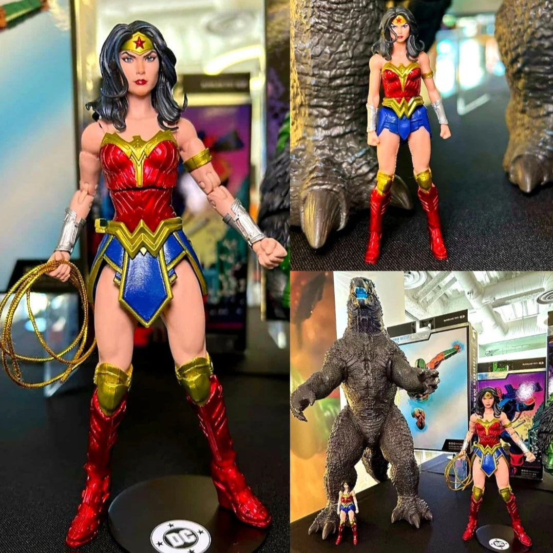 WONDER WOMAN VS GODZILLA ATOMIC BLAST 2PACK DC MULTIVERSE MCFARLANE