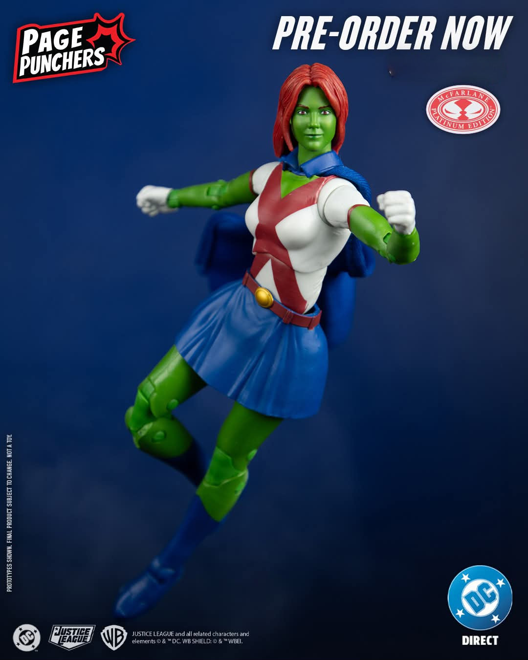 MISS MARTIAN DC MULTIVERSE MCFARLANE PAGE PUNCHERS RED PLATINUM