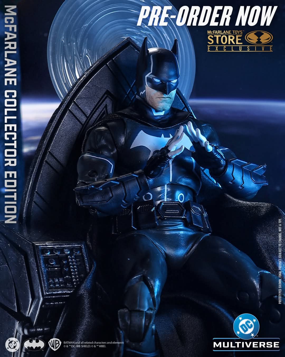 BATMAN MOBIUS CHAIR DC MULTIVERSE MCFARLANE COLLECTOR EDITION GOLD LABEL EXCLUSIVO