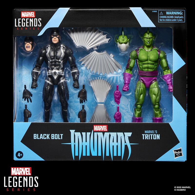 BLACK BOLT Y TRITON INHUMANS 2PK MARVEL LEGENDS HASBRO