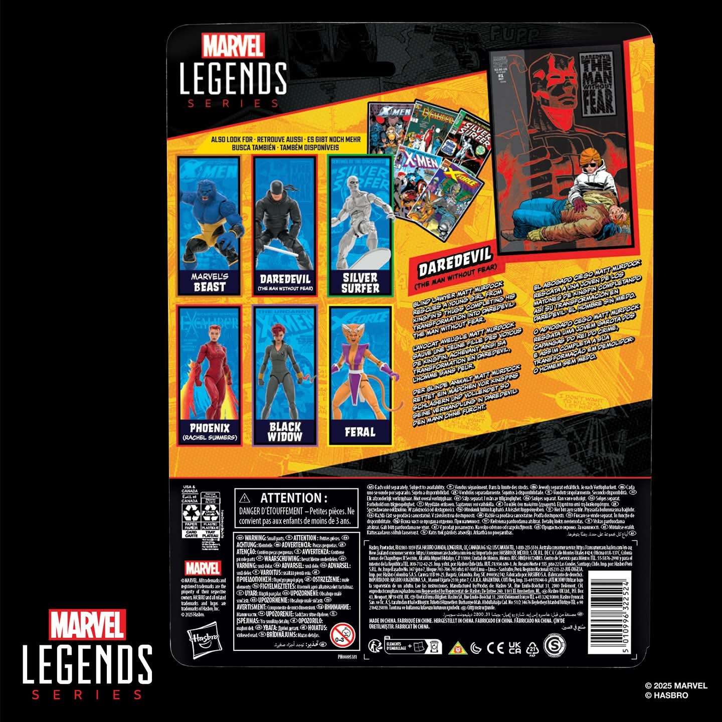 DAREDEVIL COMIC INSPIRED WAVE 2 MARVEL LEGENDS HASBRO 6 FIGURAS