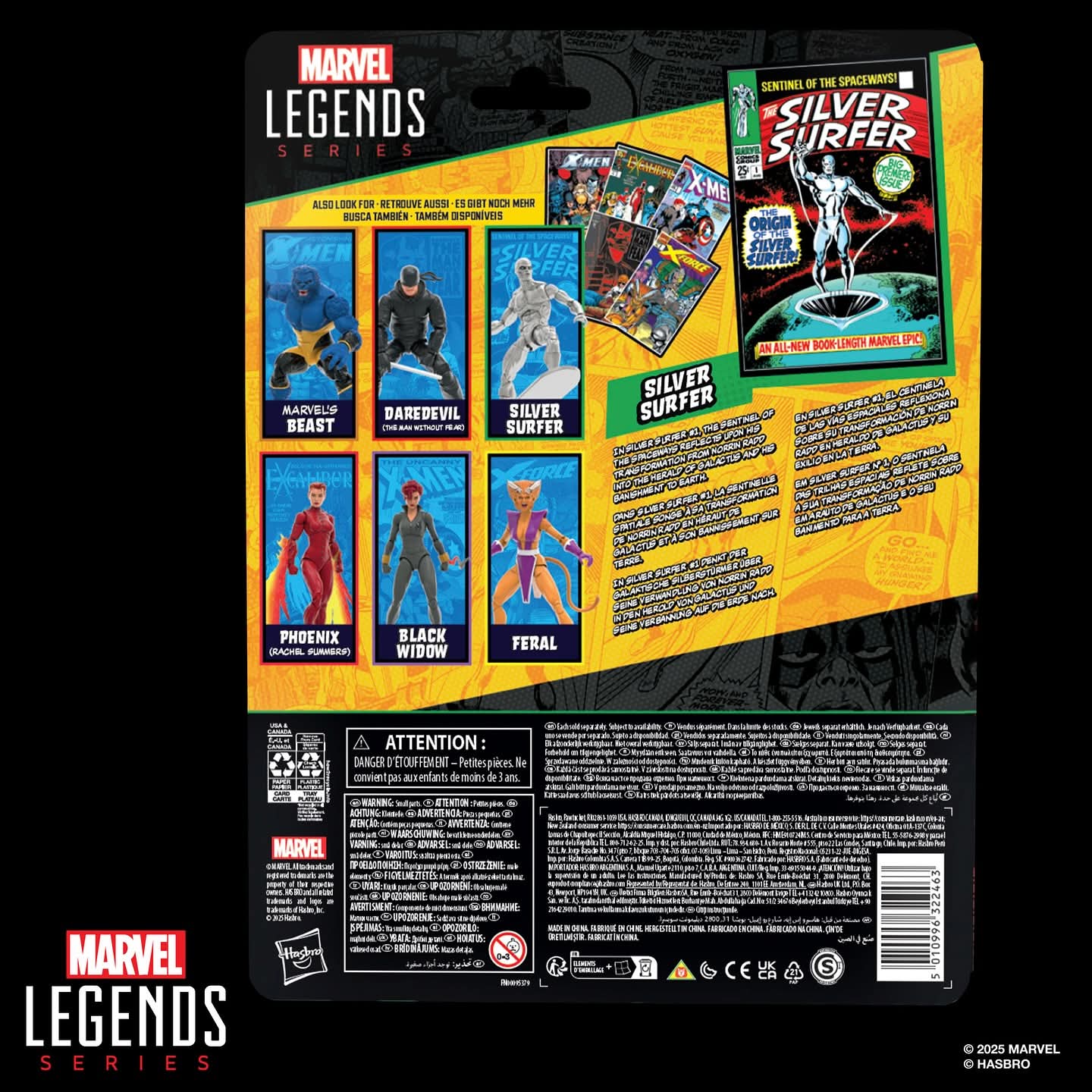 SILVER SURFER COMIC INSPIRED WAVE 2 MARVEL LEGENDS HASBRO 6 FIGURAS
