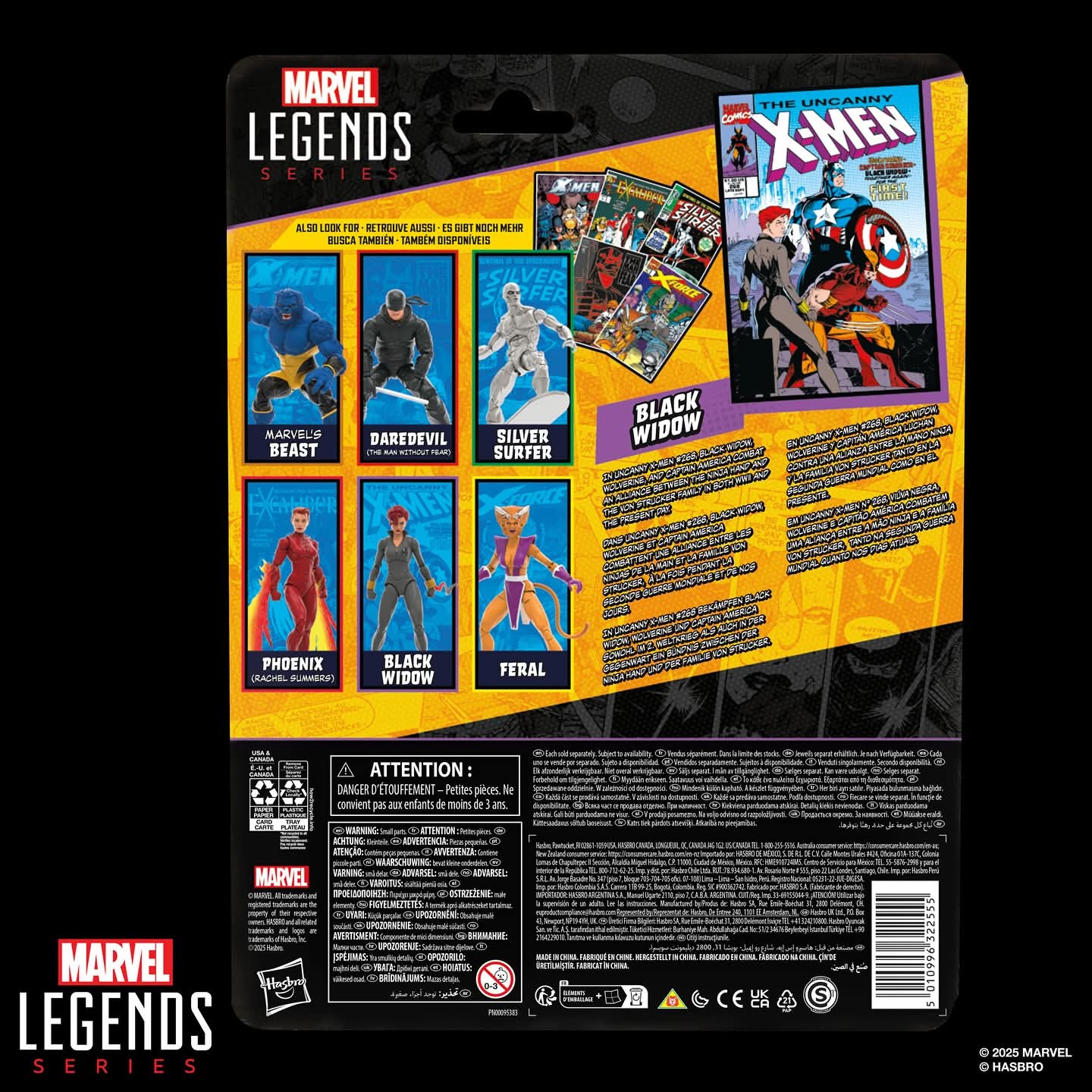 BLACK WIDOW COMIC INSPIRED WAVE 2 MARVEL LEGENDS HASBRO 6 FIGURAS