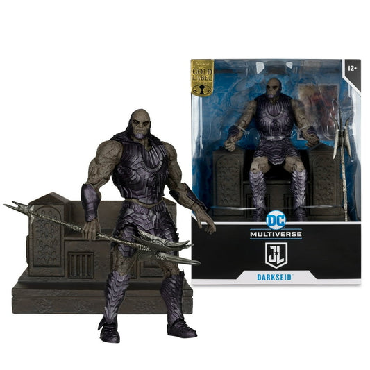 DARKSEID CON ARMADURA Y TRONO JUSTICE LEAGUE GOLD LABEL DC MULTIVERSE MCFARLANE