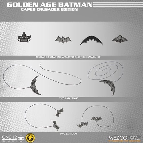 BATMAN GOLDEN AGE CAPED CRUSADER EDITION MEZCO ONE:12