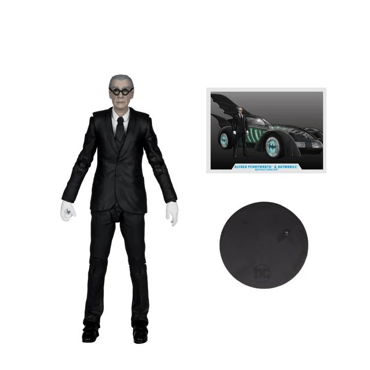 ALFRED PENNYWORTH Y BATIMOBIL DC MULTIVERSE GOLD LABEL MCFARLANE