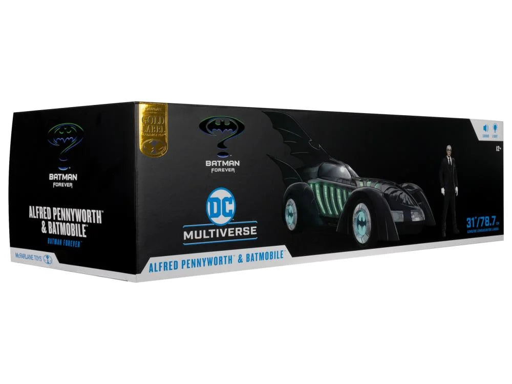 ALFRED PENNYWORTH Y BATIMOBIL DC MULTIVERSE GOLD LABEL MCFARLANE