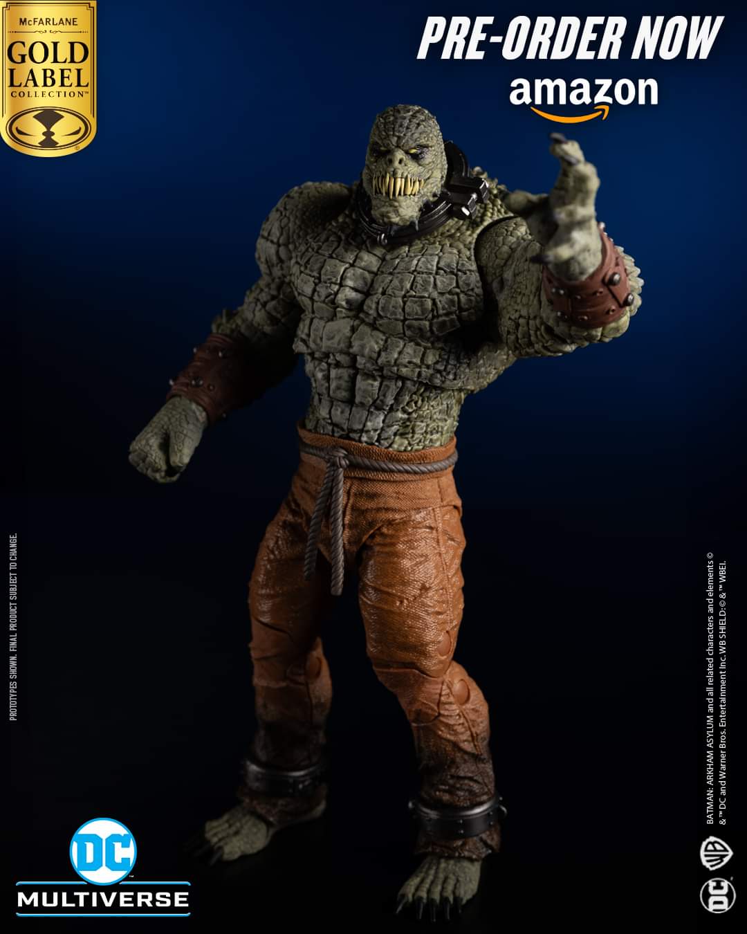 KILLER CROC GLOW IN THE DARK ARKHAM ASYLUM DC MULTIVERSE EXCLUSIVO DE AMAZON