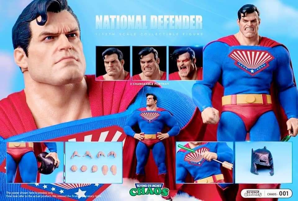 SUPERMAN NATIONAL DEFENDER CHAOS TOYS BY MUFF TOYS 1:12