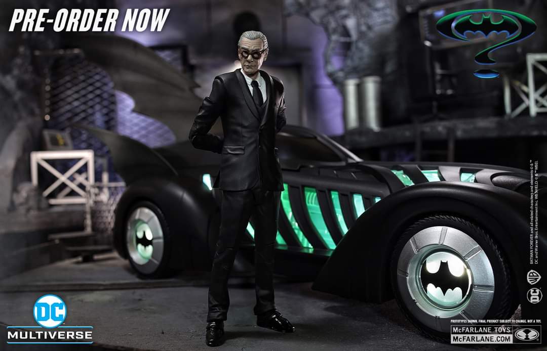 ALFRED PENNYWORTH Y BATIMOVIL BATMAN FOREVER MCFARLANE DC MULTIVERSE