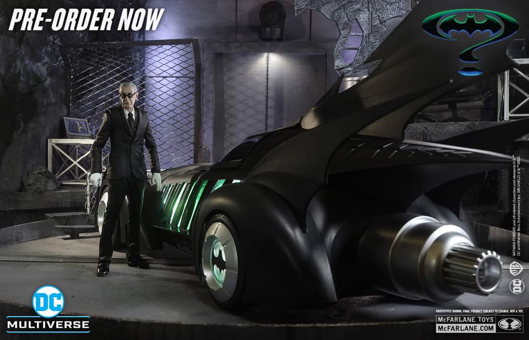 ALFRED PENNYWORTH Y BATIMOVIL BATMAN FOREVER MCFARLANE DC MULTIVERSE