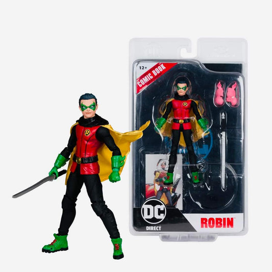 ROBIN DEMIAN WAYNE PAGE PUNCHERS FIGURA CON COMIC MCFARLANE DC DIRECT