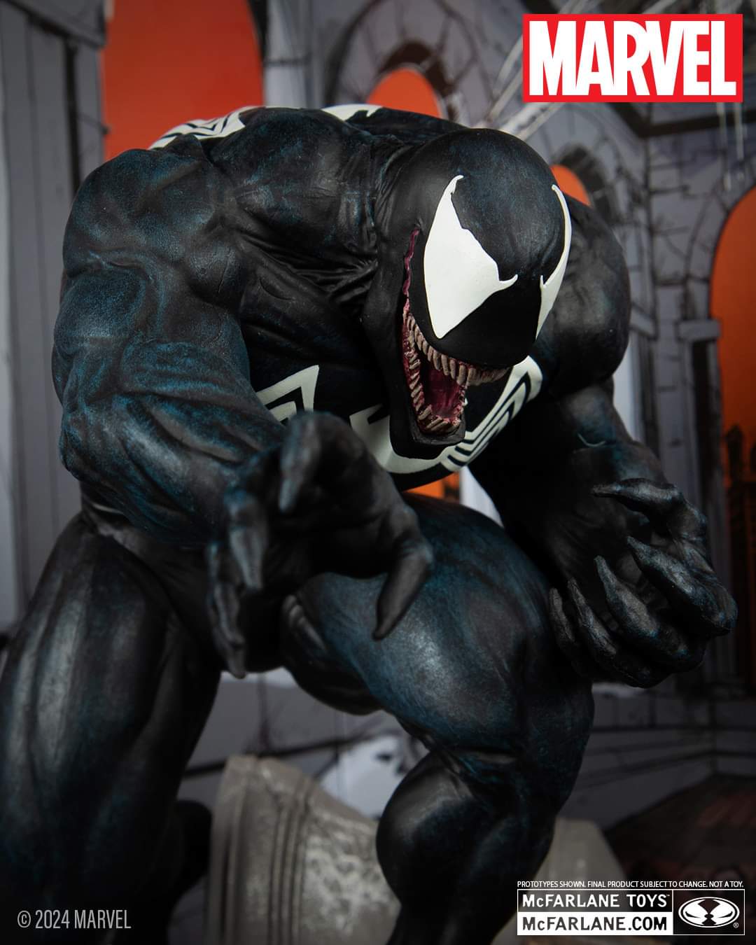 VENOM THE AMAZING SPIDERMAN 1:10 SCALE POSED FIGURE SCENE MCFARLANE