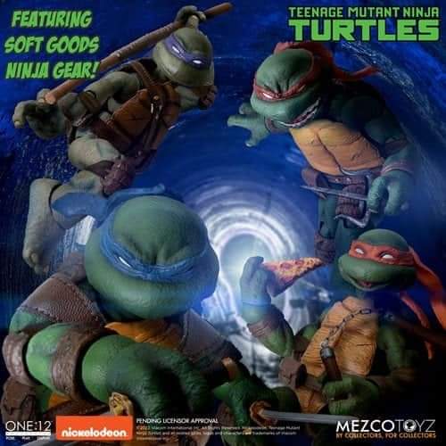 TMNT 4PACK DELUXED BOXED SET MEZCO ONE:12