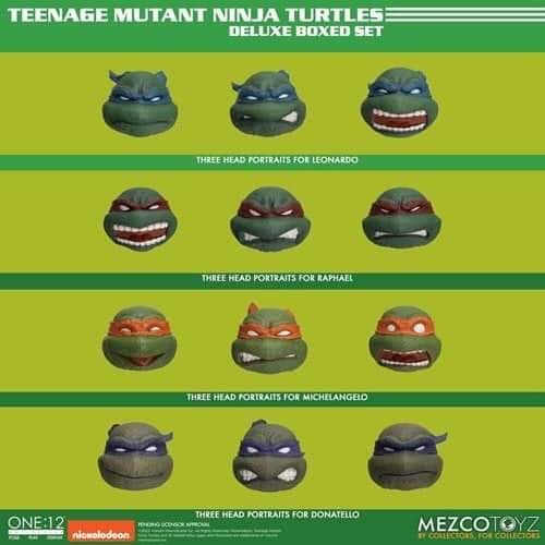 TMNT 4PACK DELUXED BOXED SET MEZCO ONE:12