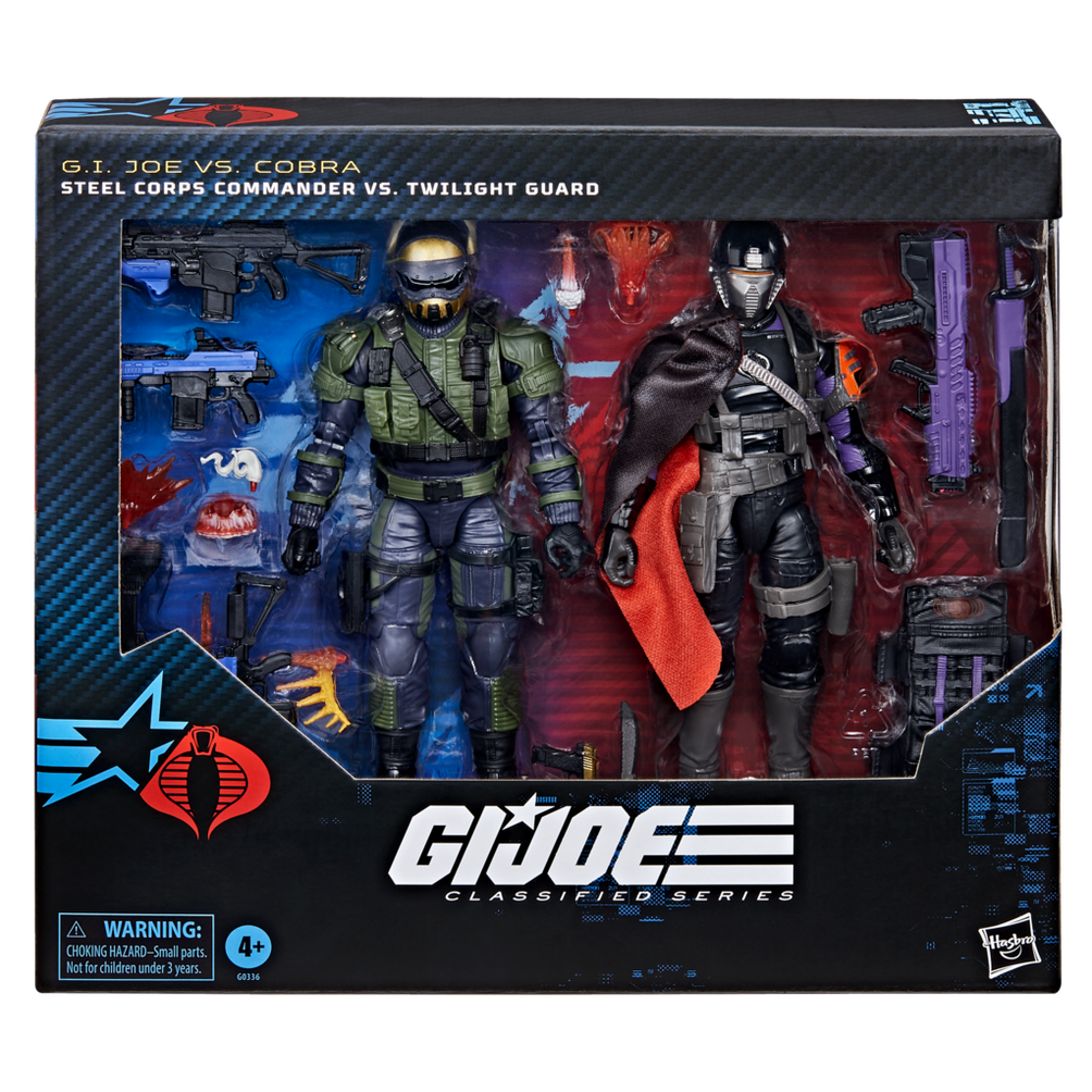 STEEL CORPS COMMANDER VS TWILIGHT GUARD G.I.JOE CLASSIFIED HASBRO HASBROPULSE EXCLUSIVE