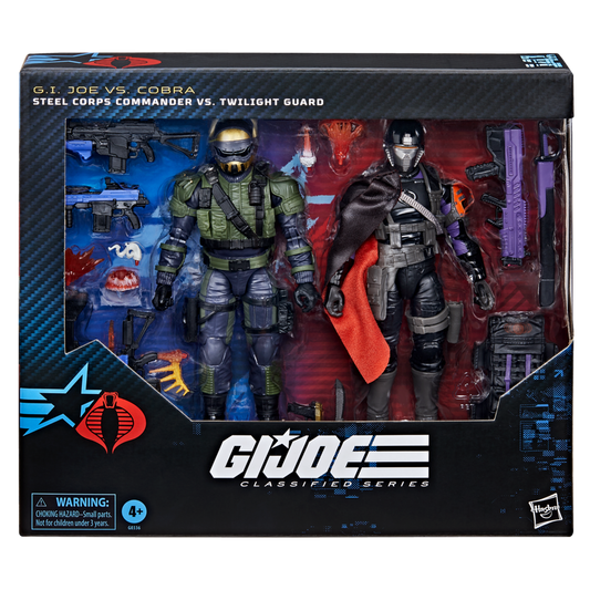 STEEL CORPS COMMANDER VS TWILIGHT GUARD G.I.JOE CLASSIFIED HASBRO HASBROPULSE EXCLUSIVE