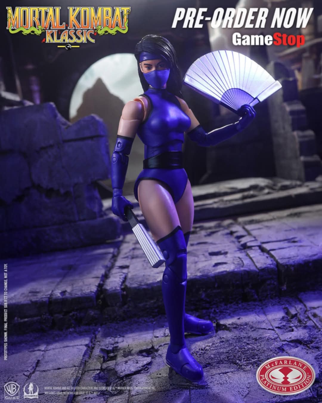 KITANA MORTAL KOMBAT KLASSIC MCFARLANE RED PLATINUM