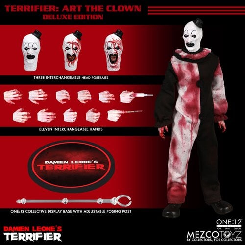 TERRIFIER ART THE CLOWN DELUXE  MEZCO ONE:12