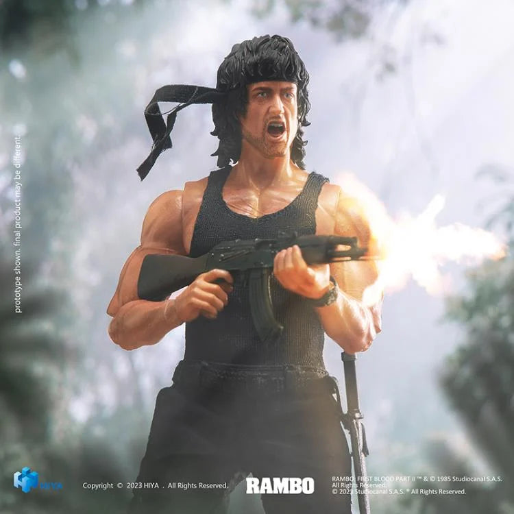 JOHN RAMBO ll FIRST BLOOD PART 2 EXQUISITE SUPER SERIES PX HIYA TOYS 1:12