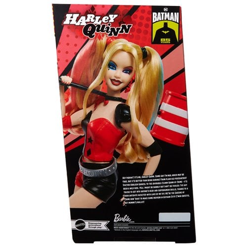 HARLEY QUINN DOLL BARBIE X BATMAN 85TH ANIVERSARIO MATTEL