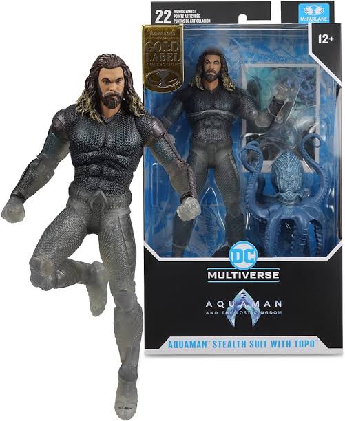 AQUAMAN Y TOPO GOLD LABEL DCU MCFARLANE