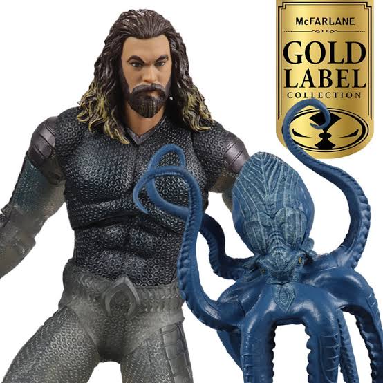 AQUAMAN Y TOPO GOLD LABEL DCU MCFARLANE