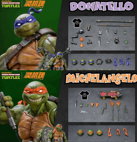 DONATELLO Y MICHELANGELO LINGJIHUN SET DOBLE 1:12