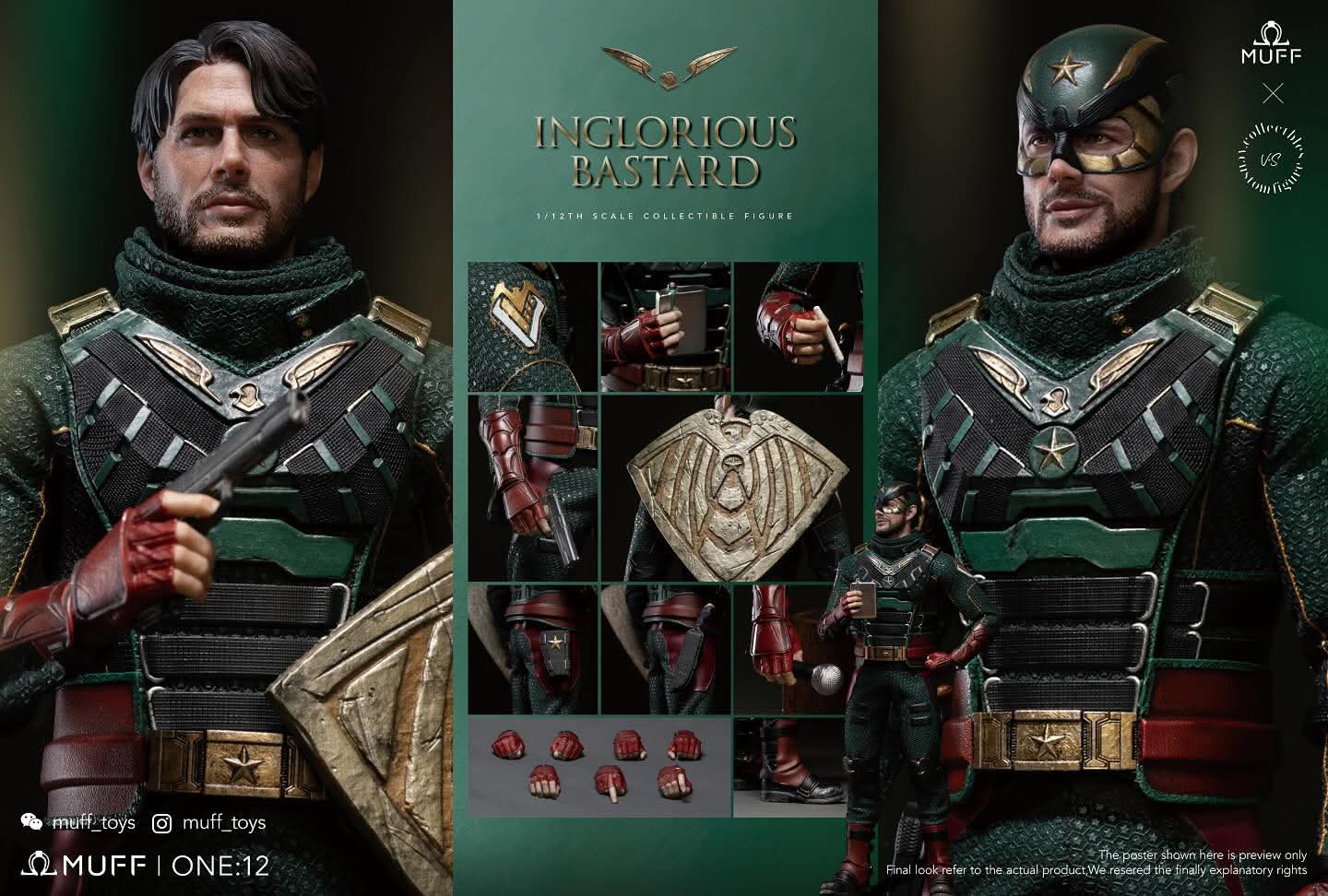 INGLORIOUS BASTARD (SOLDIER BOY) MUFF TOYS 1/12