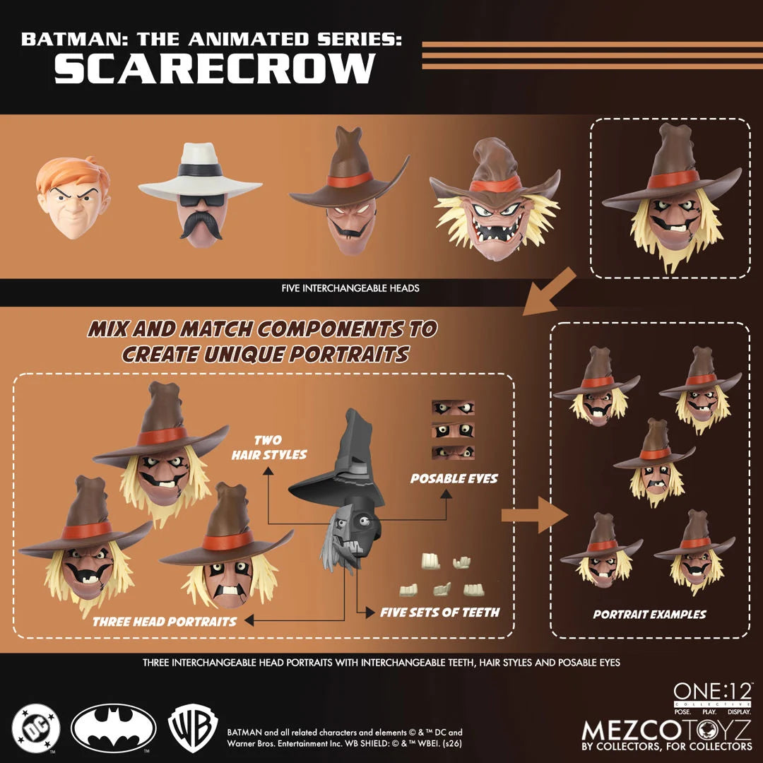 SCARECROW BATMAN THE ANIMATED SERIES MEZCO ONE:12
