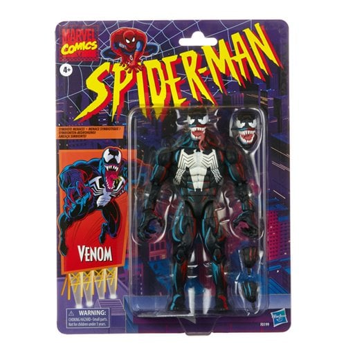 VENOM SPIDERMAN RETRO MARVEL LEGENDS HASBRO