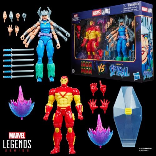 IRON MAN VS SPIRAL MARVEL LEGENDS GAMERVERSE HASBRO