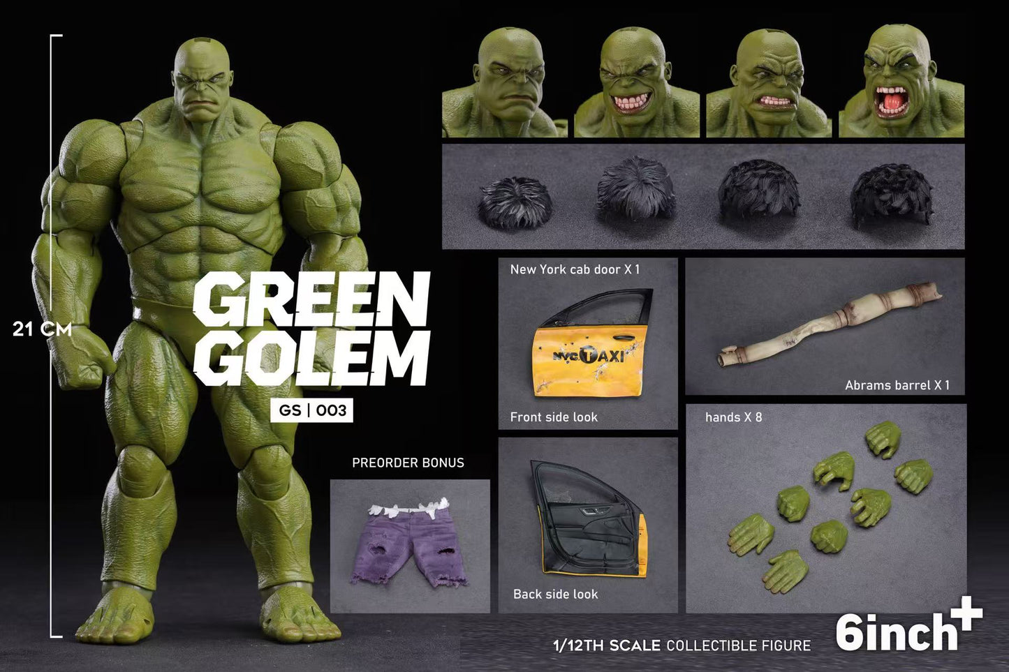 GREEN GOLEM 1/12 6INCH+