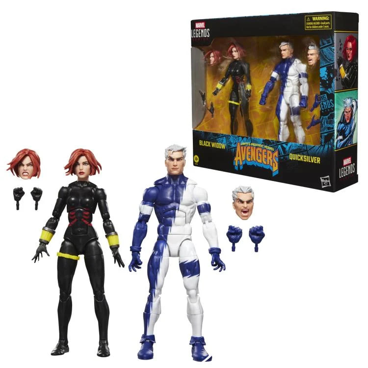 BLACK WIDOW Y QUICKSILVER 2 PACK MARVEL LEGENDS HASBRO