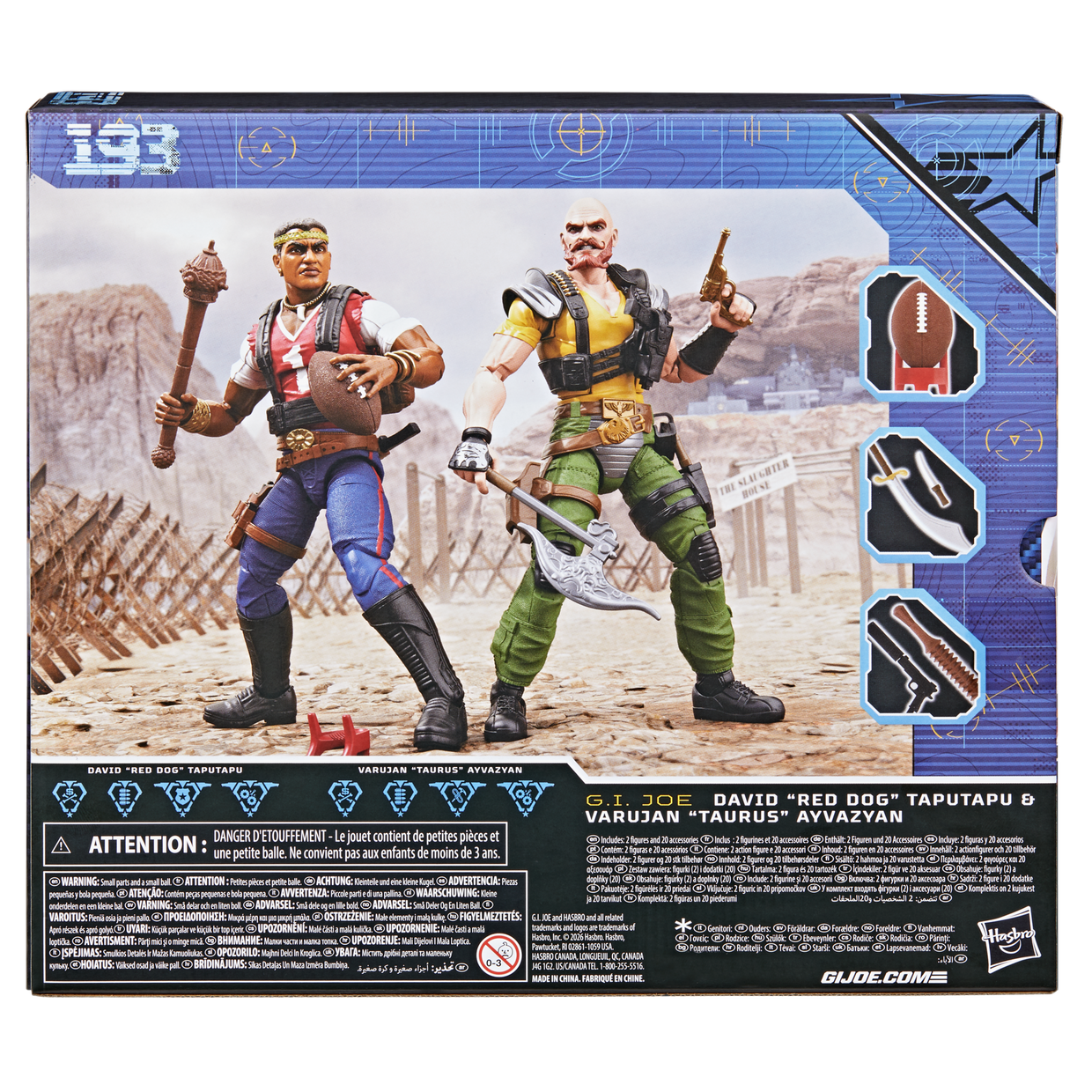 DAVID RED DOG TAPUTAPU Y VARUJAN TAURUS AYVAZYAN 2PACK G.I.JOE CLASSIFIED HASBRO