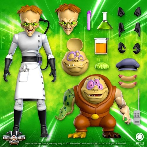 DR KARBUNKLE Y FRED THE MUTANT BIKER MICE FROM MARS NACELLE